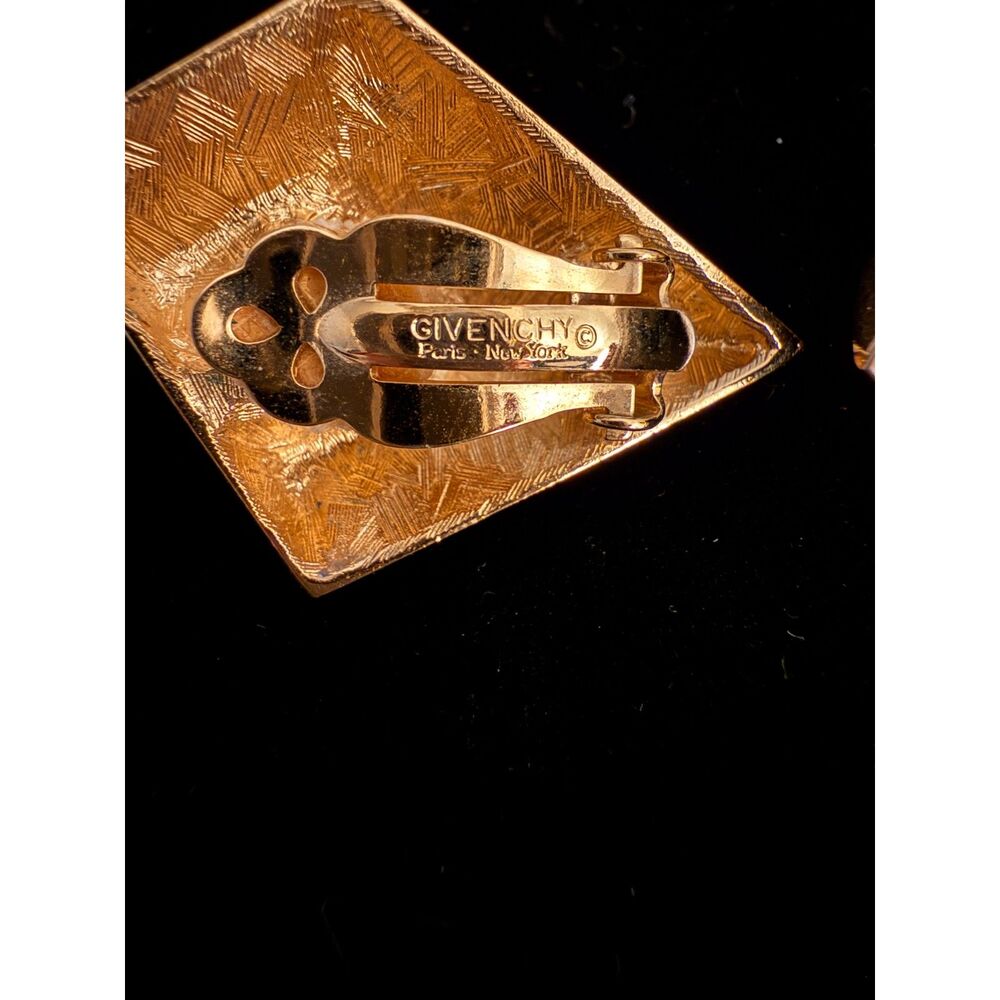 Givenchy Vintage Couture Crystal Pyramid Clip-on Earrings - Picture 8 of 11